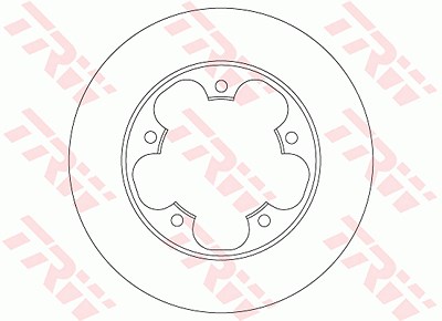 Trw Bremsscheibe Hinterachse Voll [Hersteller-Nr. DF6748] für Ford von TRW