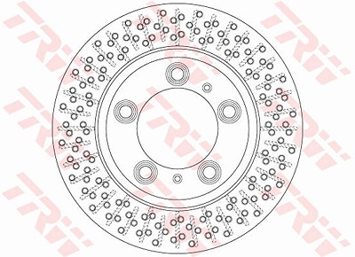 Trw 1x Bremsscheibe [Hersteller-Nr. DF6298S] für Porsche von TRW