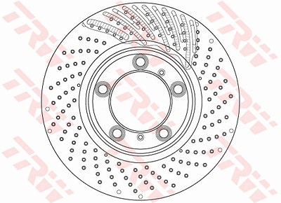 Trw 1x Bremsscheibe [Hersteller-Nr. DF6464S] für Porsche von TRW