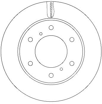 Trw Bremsscheibe [Hersteller-Nr. DF6735] für Fiat, Mitsubishi von TRW