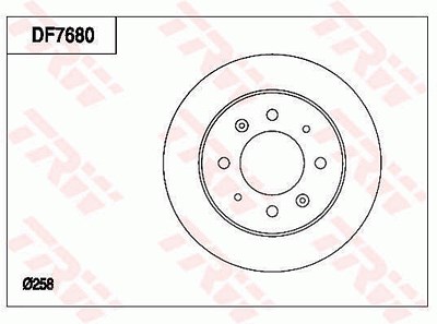 Trw Bremsscheibe [Hersteller-Nr. DF7680] für Kia von TRW