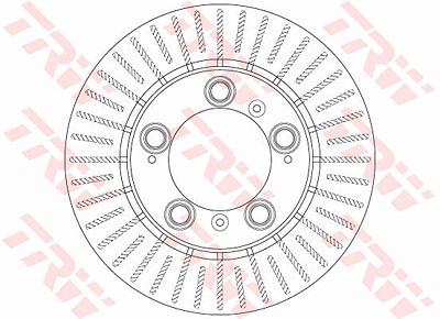 Trw Bremsscheibe Hinterachse Belüftet [Hersteller-Nr. DF6338] für Porsche von TRW