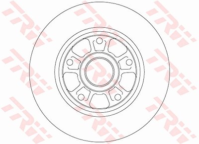 Trw Bremsscheibe Hinterachse Voll [Hersteller-Nr. DF6182] für Renault von TRW