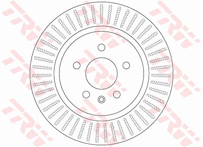 Trw Bremsscheibe Hinterachse Belüftet [Hersteller-Nr. DF6371] für Opel, Vauxhall von TRW