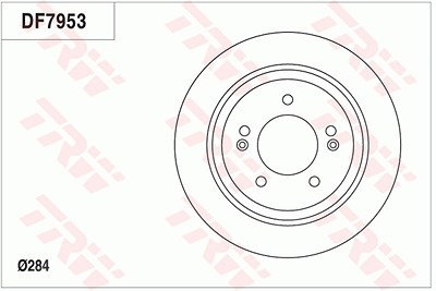 Trw 1x Bremsscheibe [Hersteller-Nr. DF7953] für Hyundai, Kia von TRW