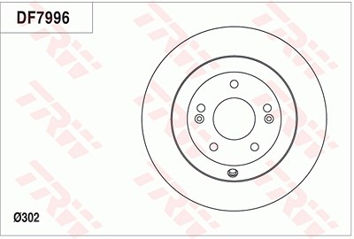 Trw Bremsscheibe [Hersteller-Nr. DF7996] für Hyundai, Kia von TRW