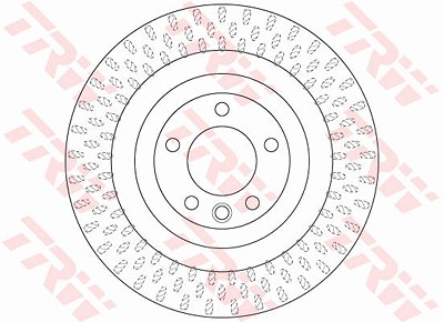 Trw 1x Bremsscheibe [Hersteller-Nr. DF6505S] für Land Rover von TRW