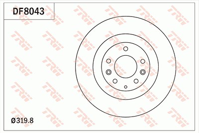 Trw Bremsscheibe [Hersteller-Nr. DF8043] für Ford Usa, Mazda von TRW