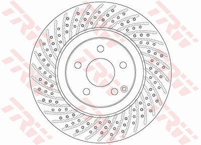 Trw 1x Bremsscheibe [Hersteller-Nr. DF6433S] für Mercedes-Benz von TRW