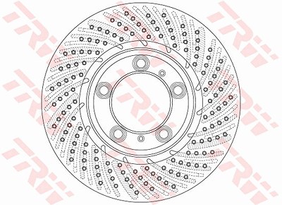 Trw 1x Bremsscheibe [Hersteller-Nr. DF6267S] für Porsche von TRW