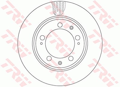 Trw 1x Bremsscheibe [Hersteller-Nr. DF6484S] für Porsche von TRW