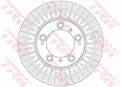 Trw Bremsscheibe [Hersteller-Nr. DF6411] für Porsche von TRW