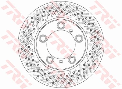 Trw 1x Bremsscheibe [Hersteller-Nr. DF6413S] für Porsche von TRW