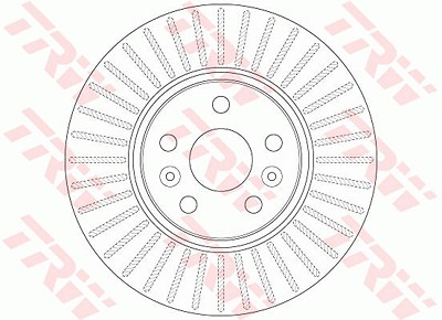 Trw 1x Bremsscheibe [Hersteller-Nr. DF6449] für Renault von TRW