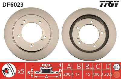 Trw Bremsscheibe [Hersteller-Nr. DF6023] für Suzuki von TRW