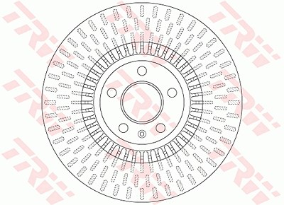 Trw Bremsscheibe Vorderachse Belüftet [Hersteller-Nr. DF6216] für Audi von TRW