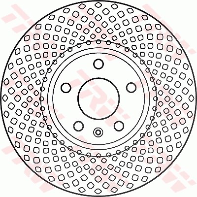 Trw 1x Bremsscheibe Vorderachse Belüftet [Hersteller-Nr. DF6015S] für Audi von TRW