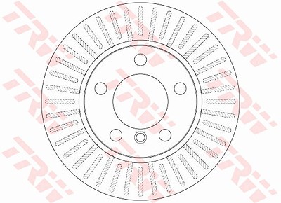 Trw Bremsscheibe Vorderachse Belüftet [Hersteller-Nr. DF6255] für BMW von TRW