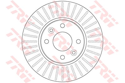 Trw Bremsscheibe Vorderachse Belüftet [Hersteller-Nr. DF6186] für Dacia, Mercedes-Benz, Renault von TRW