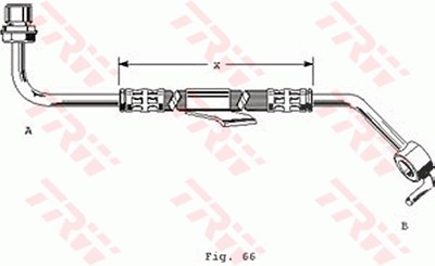 Trw Bremsschlauch Vorderachse links [Hersteller-Nr. PHD249] für Ford von TRW