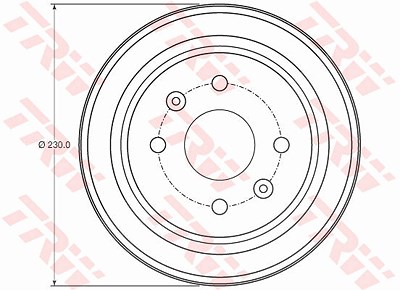 Trw Bremstrommel [Hersteller-Nr. DB4442] für Chevrolet von TRW