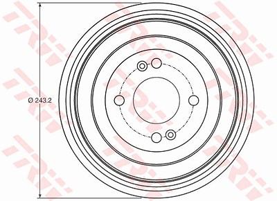 Trw Bremstrommel [Hersteller-Nr. DB4422] für Hyundai, Kia von TRW