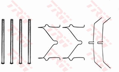 Trw Zubehörsatz, Scheibenbremsbelag [Hersteller-Nr. PFK208] für Toyota von TRW