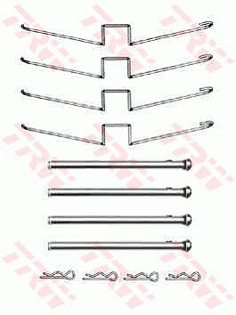 Trw Zubehörsatz, Scheibenbremsbelag [Hersteller-Nr. PFK358] für Daimler, Jaguar, Renault von TRW