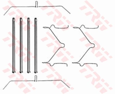 Trw Zubehörsatz, Scheibenbremsbelag [Hersteller-Nr. PFK290] für Toyota, VW von TRW
