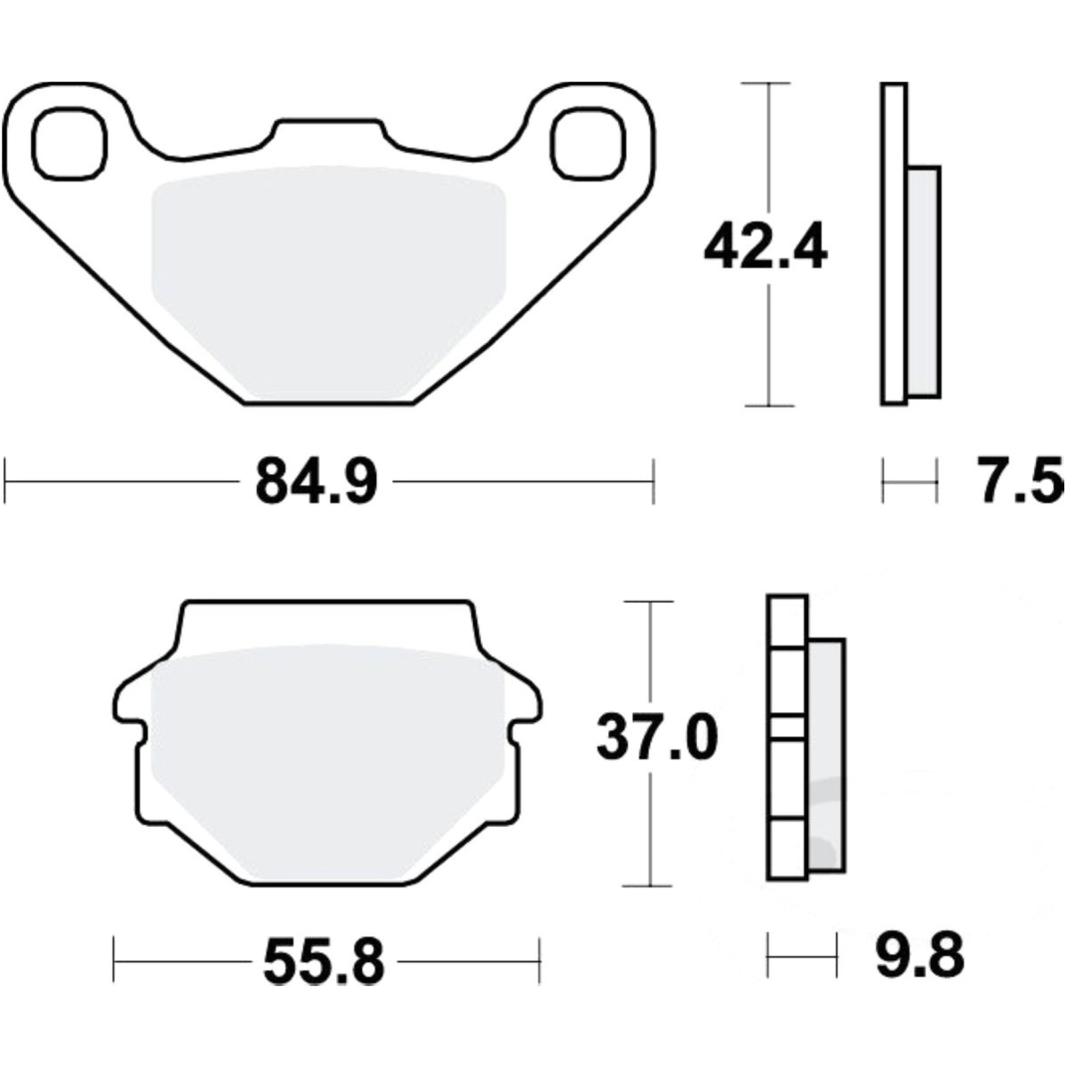 Trw mcb523 bremsbeläge bremsklotz standard von TRW