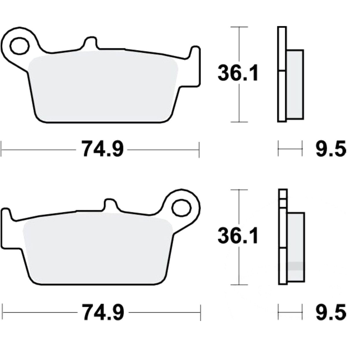 Trw mcb575 bremsbeläge bremsklotz standard von TRW