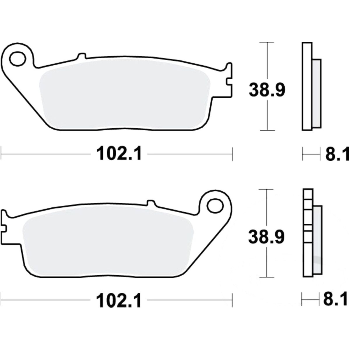 Trw mcb598srm bremsbeläge bremsklotz sinter scooter von TRW