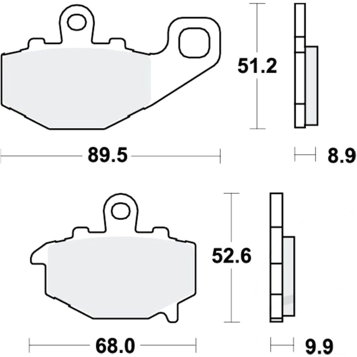 Trw mcb662sh bremsbeläge bremsklotz sinter hinten von TRW