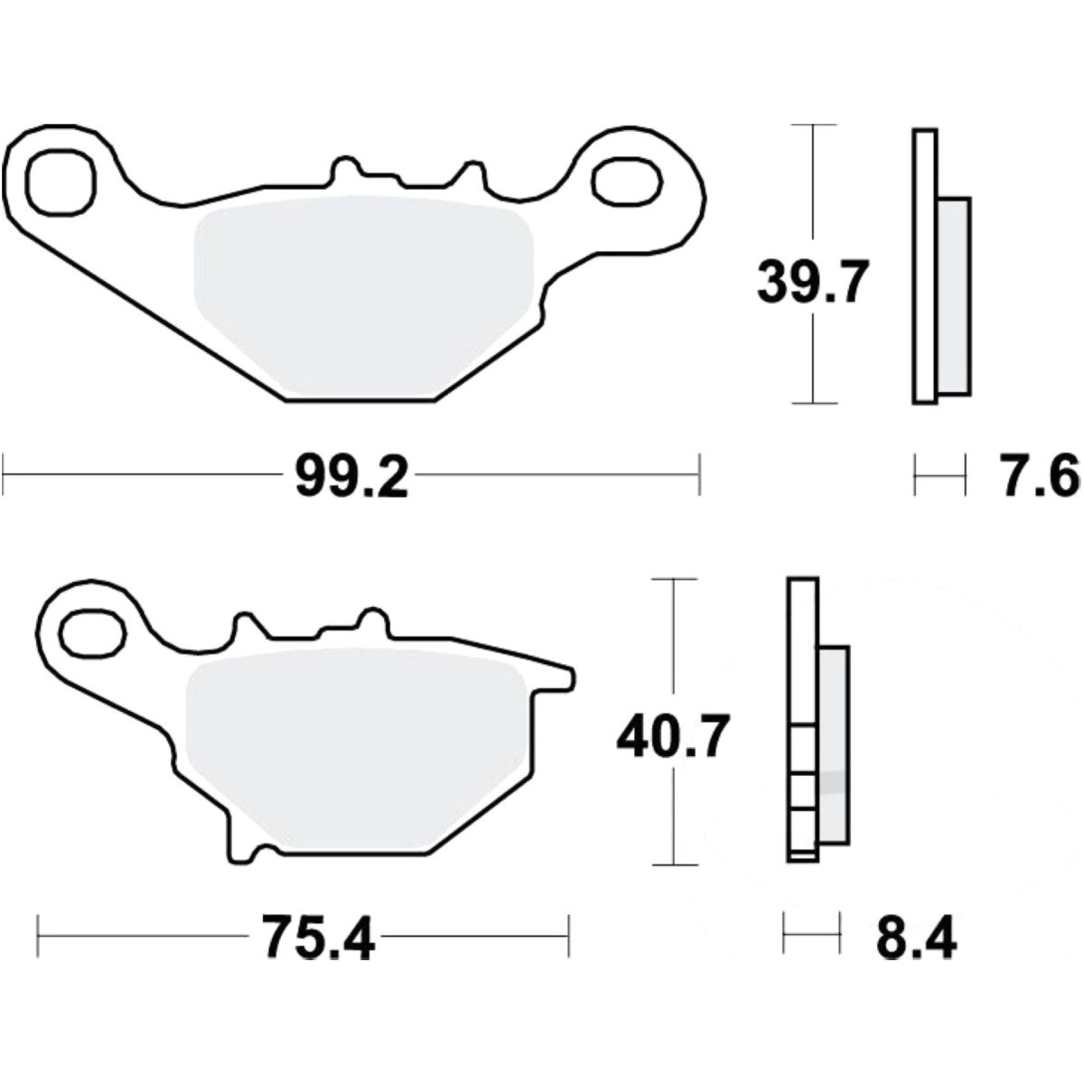 Trw mcb679 bremsbeläge bremsklotz standard von TRW