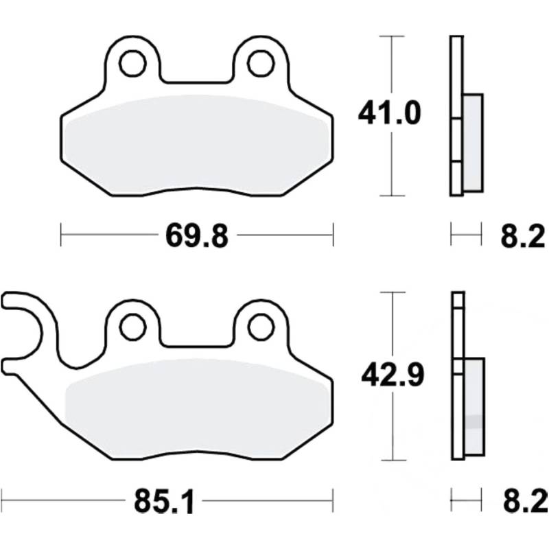 Trw mcb684ec bremsbeläge bremsklotz scooter von TRW