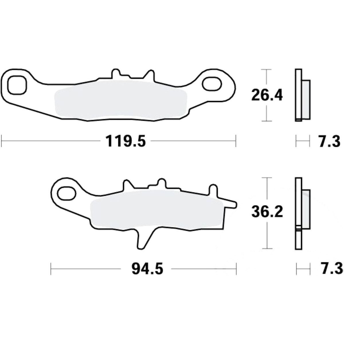 Trw mcb697ec bremsbeläge bremsklotz standard offroad von TRW