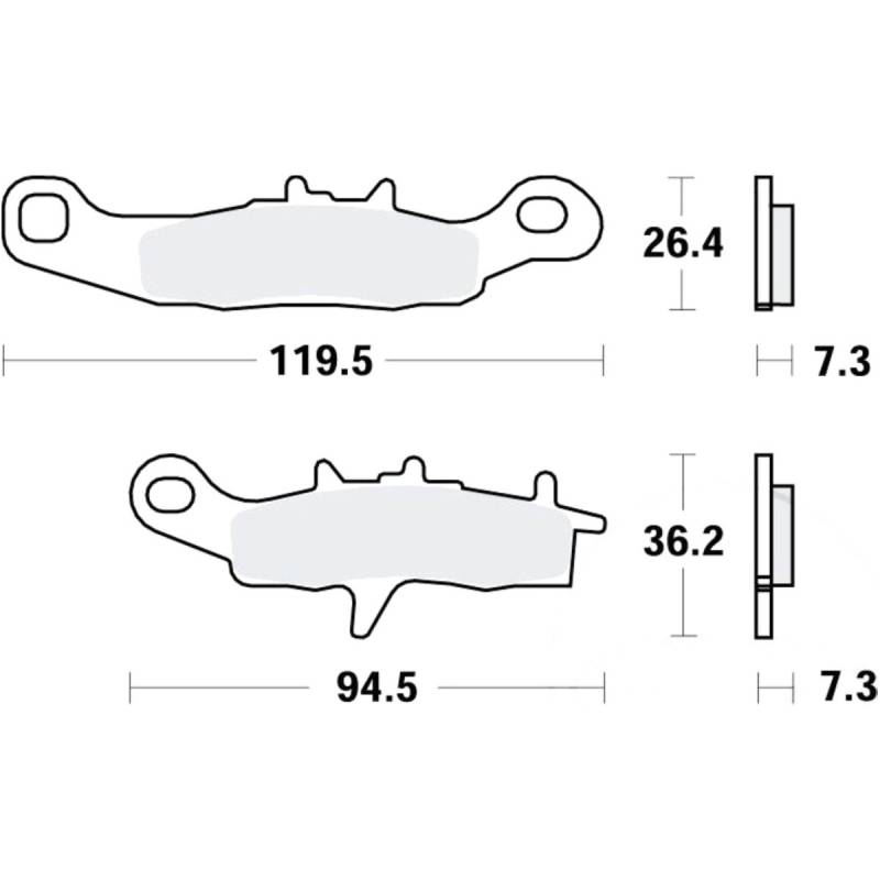 Trw mcb697ec bremsbeläge bremsklotz standard offroad von TRW