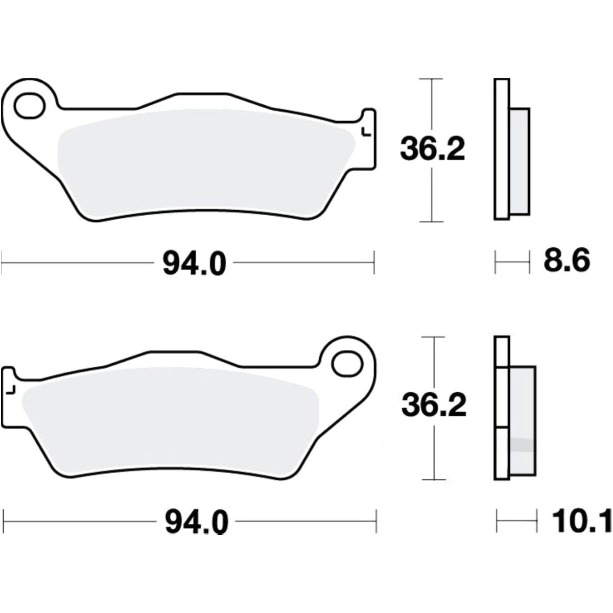 Trw mcb707 bremsbeläge bremsklotz standard von TRW