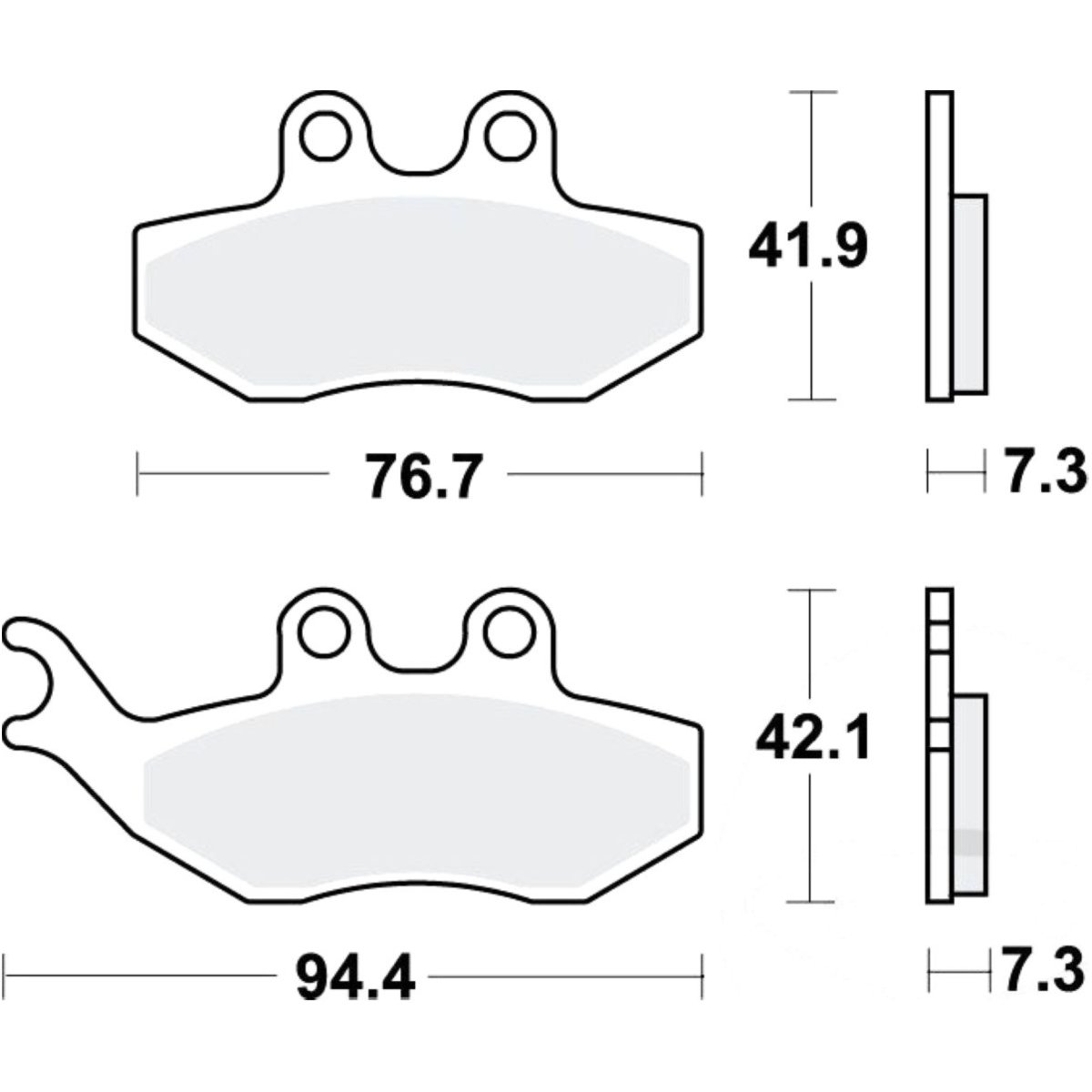 Trw mcb734 bremsbeläge bremsklotz standard von TRW