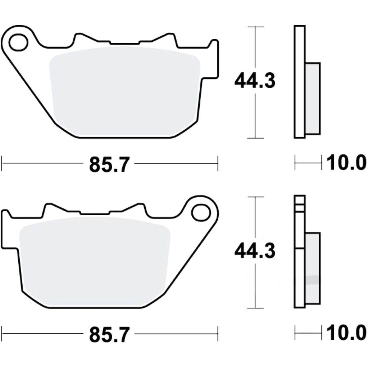 Trw mcb754sh bremsbeläge bremsklotz sinter hinten von TRW