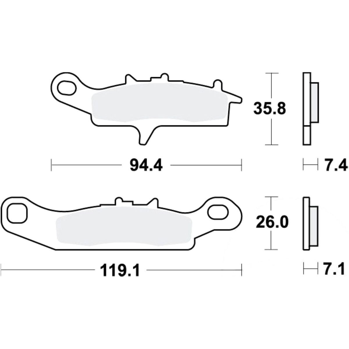 Trw mcb758si bremsbeläge bremsklotz sinter si von TRW