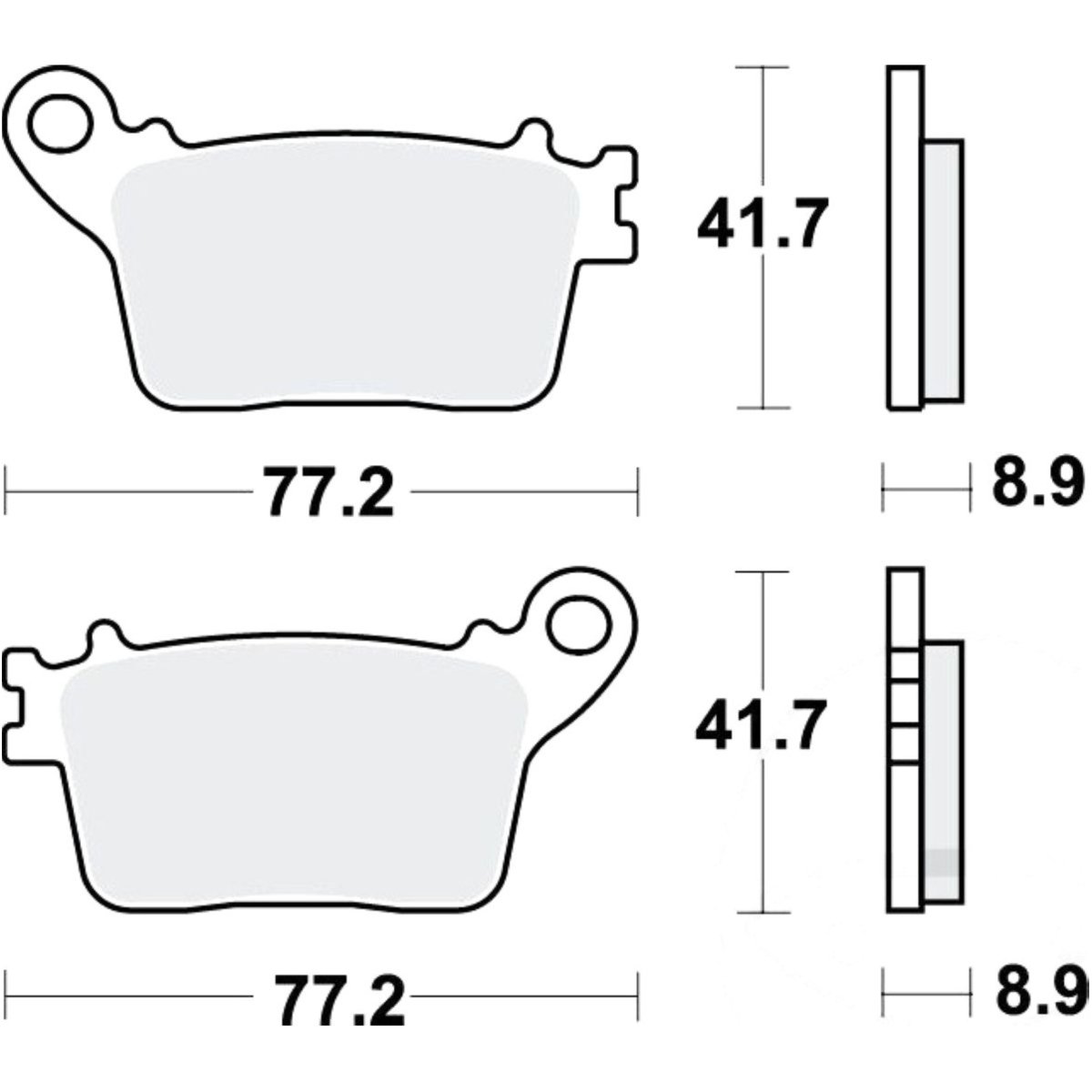 Trw mcb784sh bremsbeläge bremsklotz sinter hinten von TRW