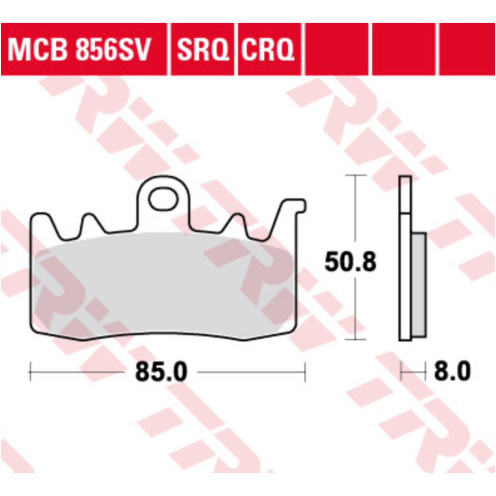 Trw mcb856sv scheibenbremsbeläge mcb 856 sv satz für eine scheibe von TRW