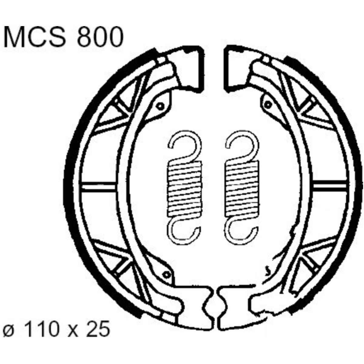 Trw mcs800 bremsbacken mit feder von TRW