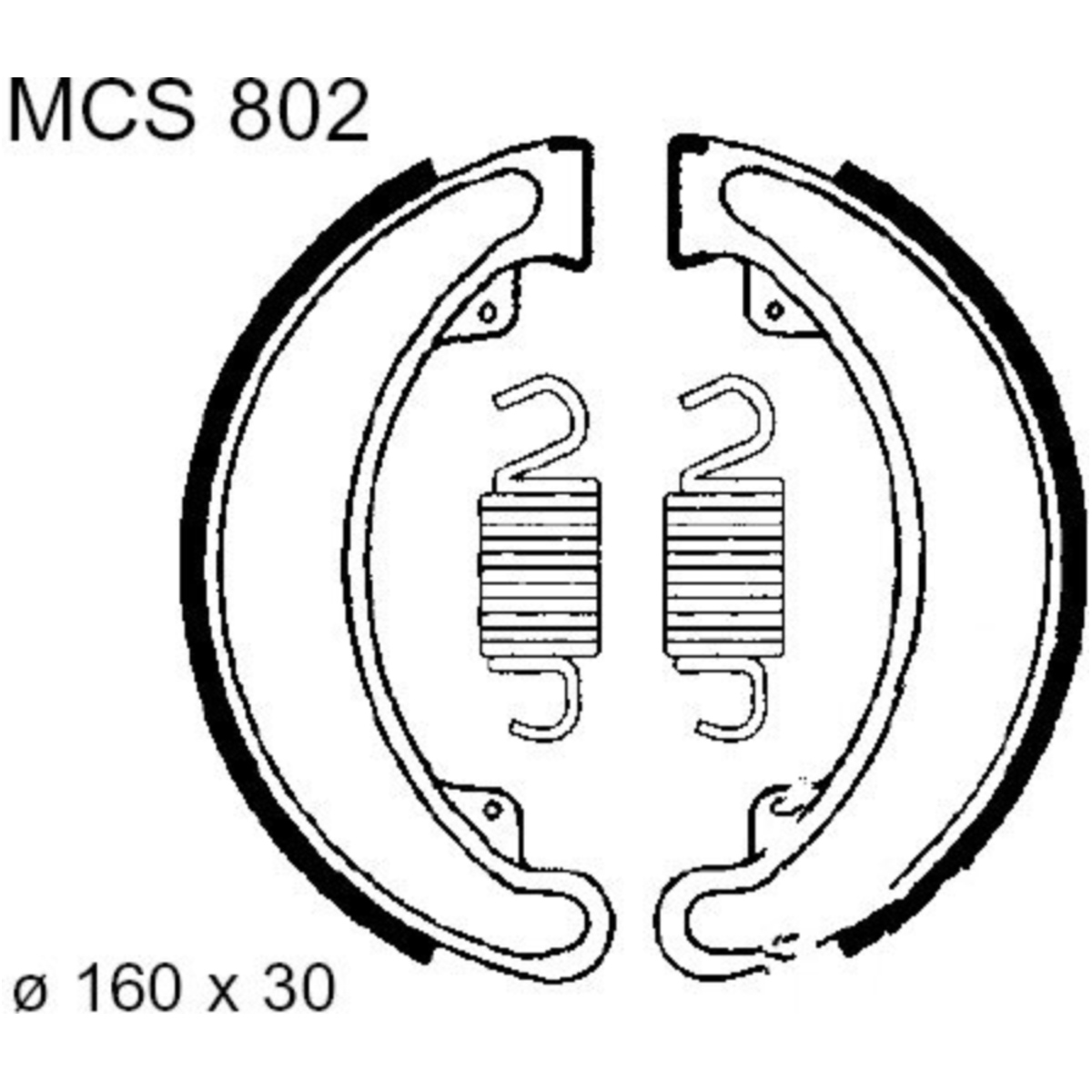 Trw mcs802 bremsbacken mit feder von TRW