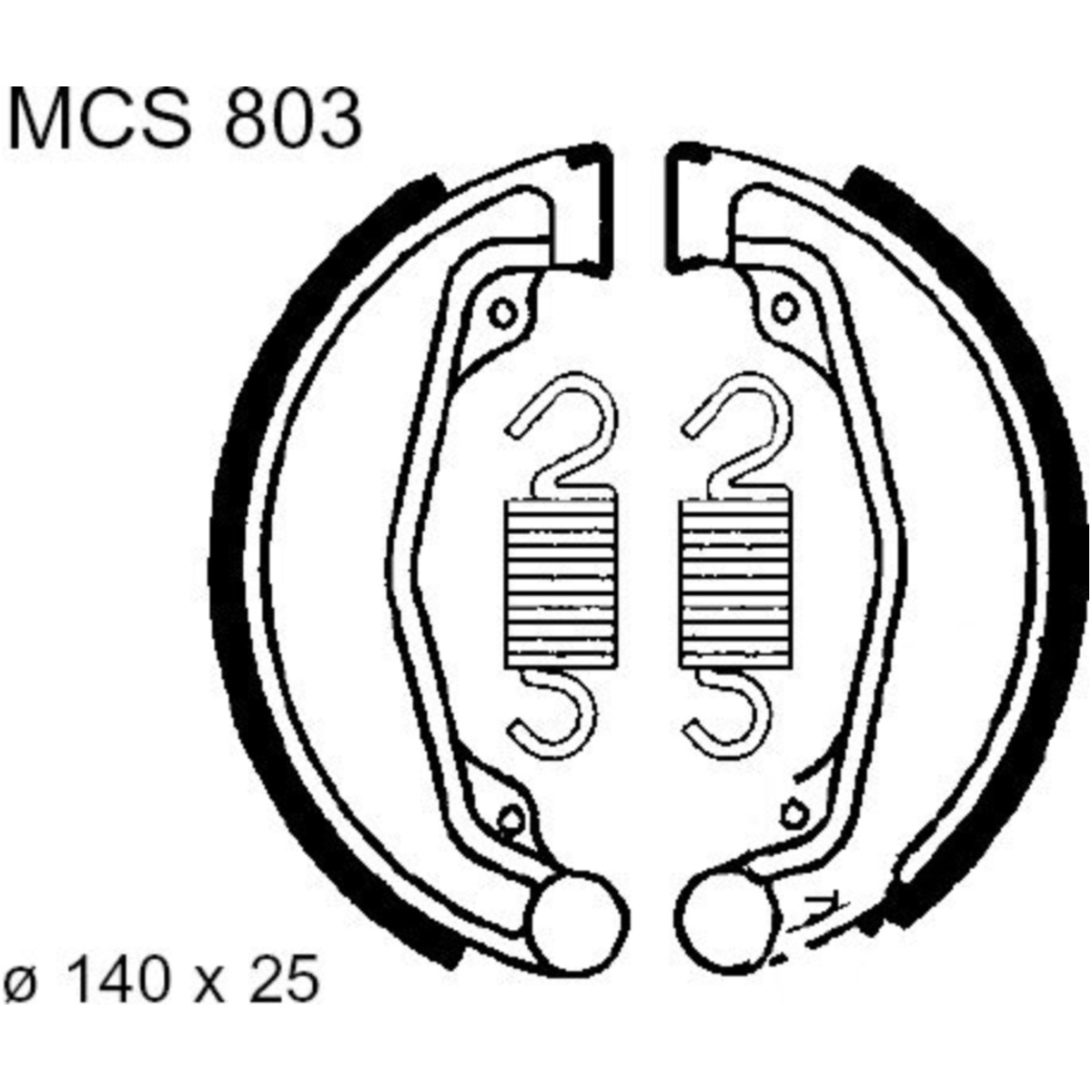 Trw mcs803 bremsbacken mit feder von TRW