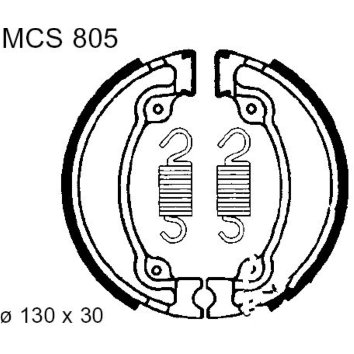 Trw mcs805 bremsbacken mit feder von TRW