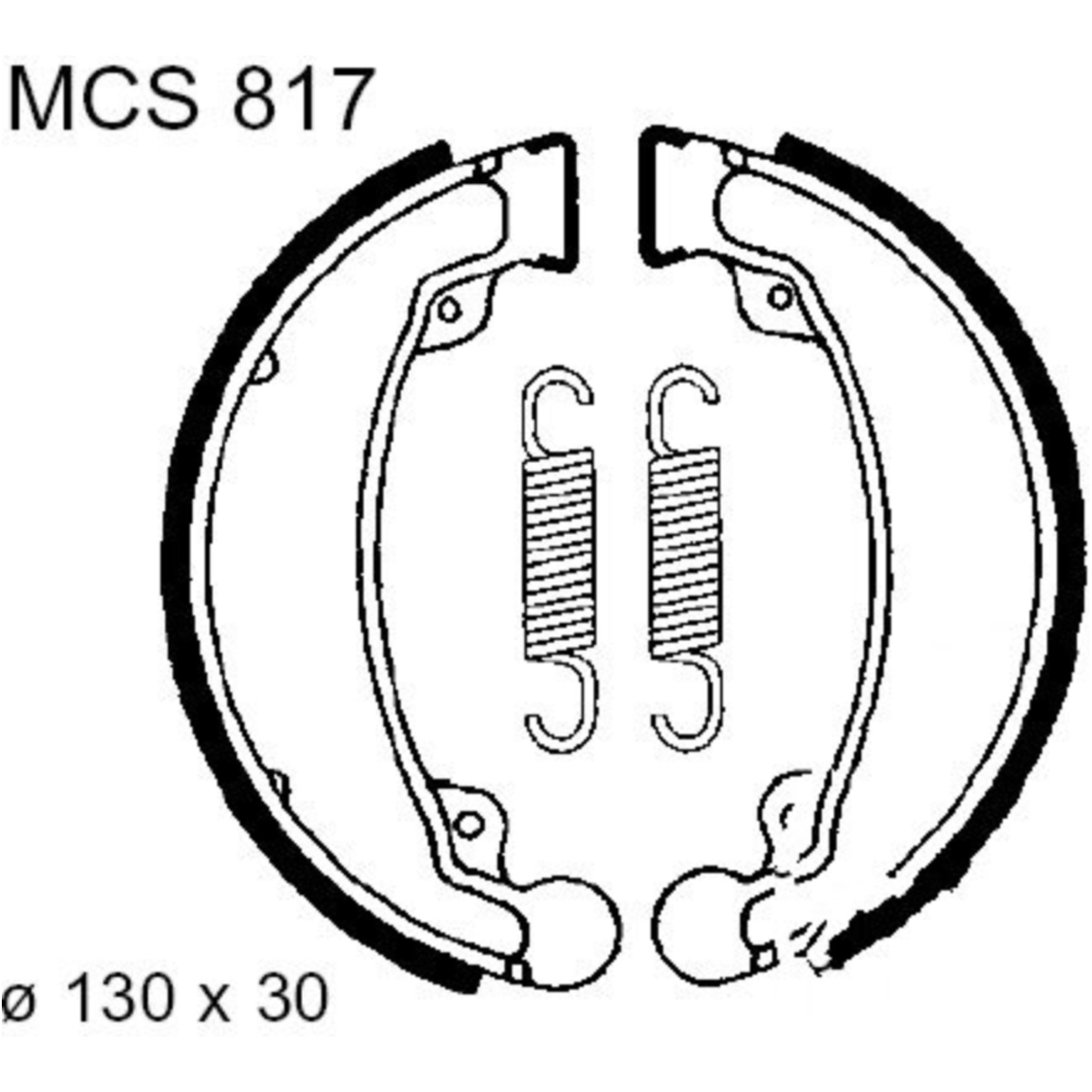 Trw mcs817 bremsbacken mit feder von TRW