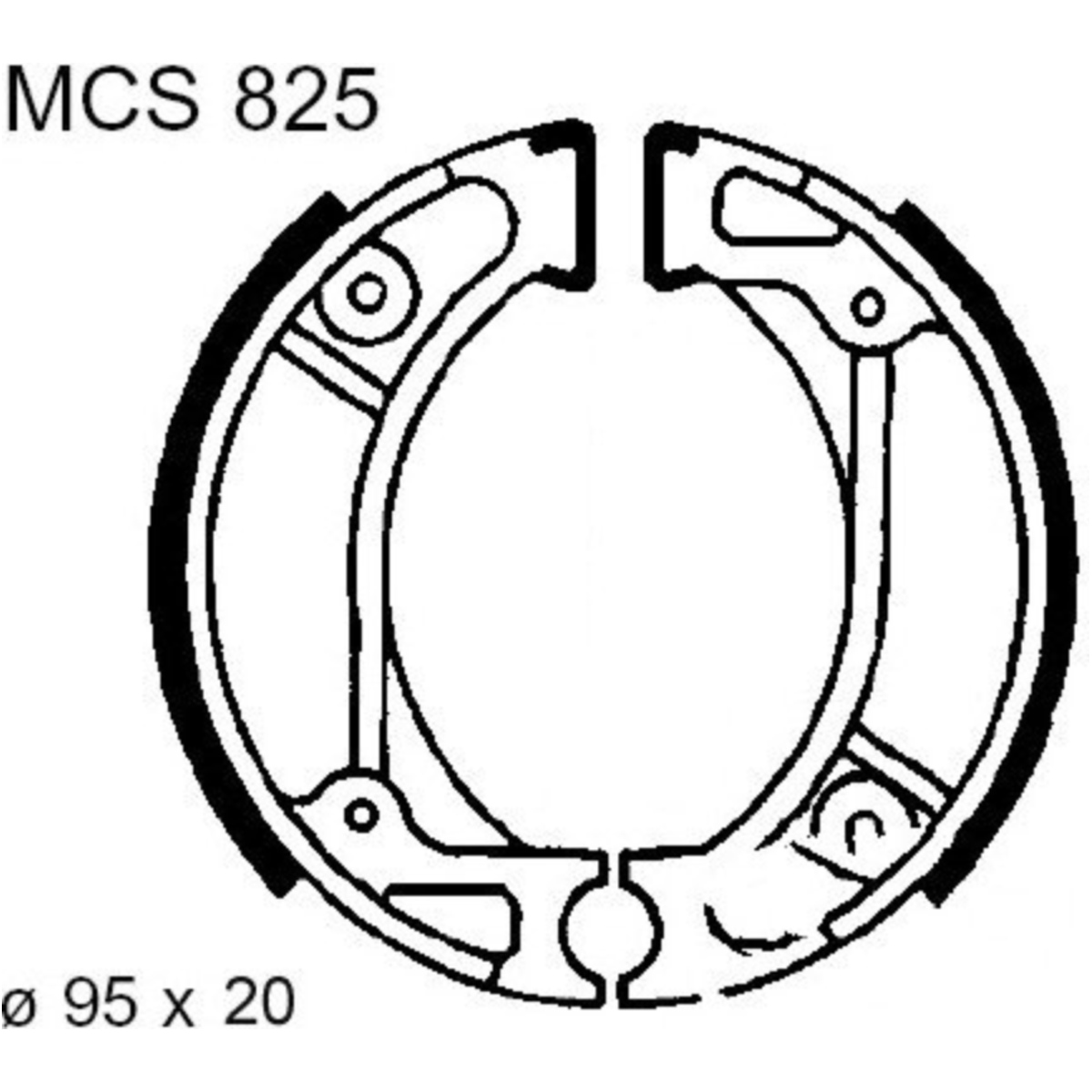 Trw mcs825 bremsbacken mit feder von TRW