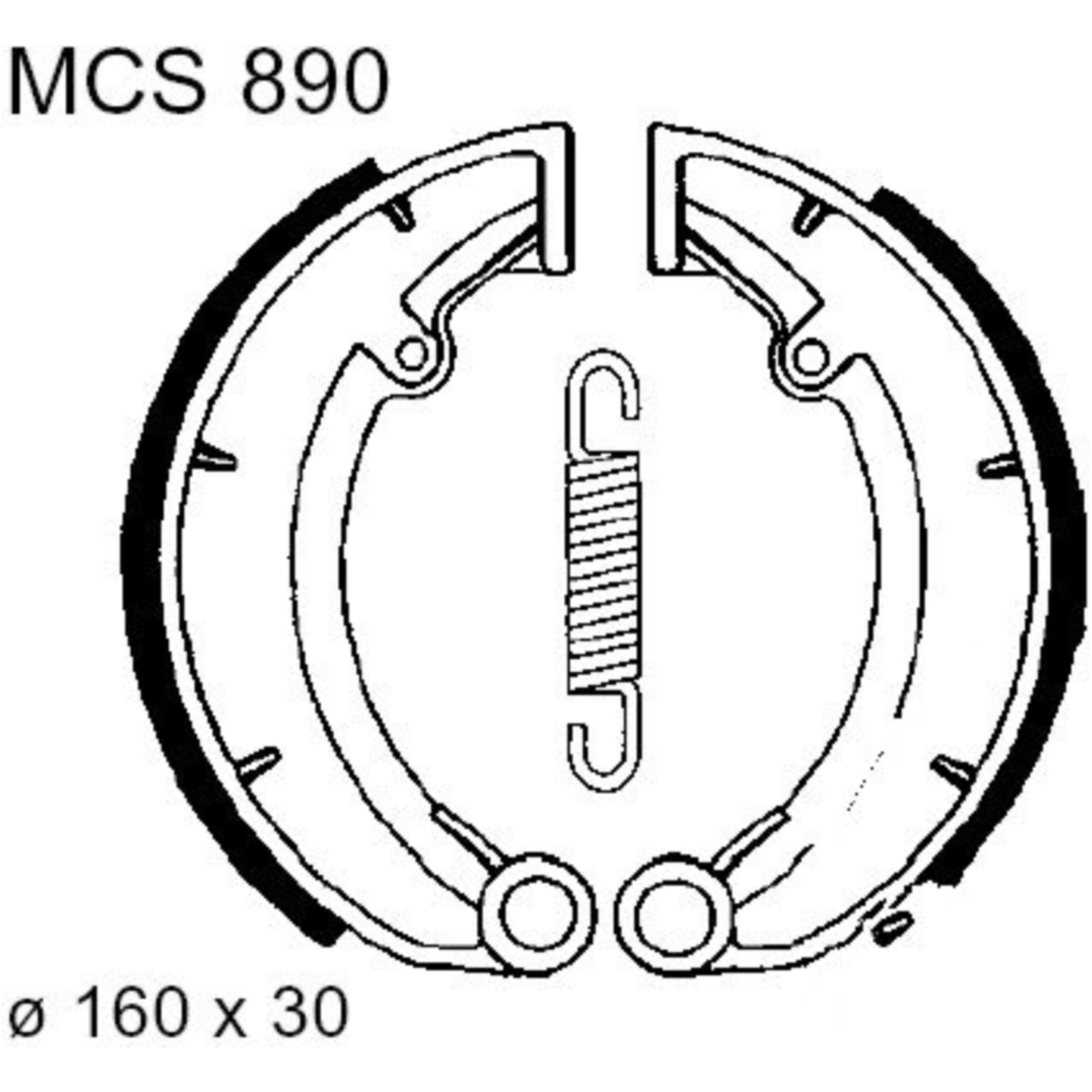 Trw mcs890 bremsbacken mit feder von TRW